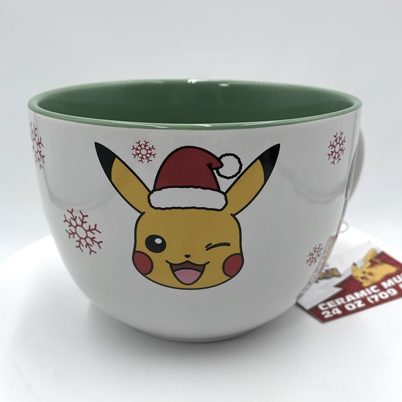 RESERVED FOR REIDAQ Pokémon Pikachu Starter 24 oz Ceramic Soup‎ Cereal Drink Mug - Picture 5 of 12